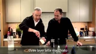 aerolatte  milk frother makes three layer caffè latte macchiato [upl. by Hillier]