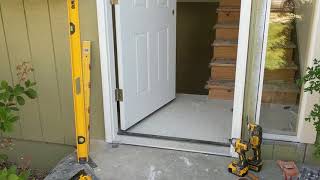 Jeld Wen Front Door Installation  Really crappy products and craftsmanship PART 1 [upl. by Kessia]