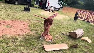 A fabulous range of wooden sculpture at Caerleon festival 2024 [upl. by Ailehpo]