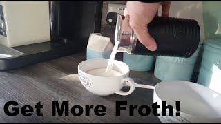 How to Get More Froth from Your Nespresso Coffee Aeroccino  Nespresso tips and help [upl. by Lindon608]