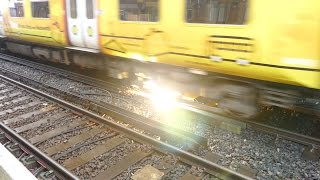 Merseyrail 507 009 making arcs at Birkdale station [upl. by Dercy]