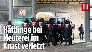 Gefängnismeuterei Polizei stürmt Knast in Thüringen  JVA Untermaßfeld [upl. by Tteraj]